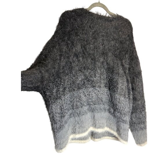 WNTD Apparel Blu Boy Mohair Unisex Cardigan Black Grey-sz Medium - Picture 10 of 13